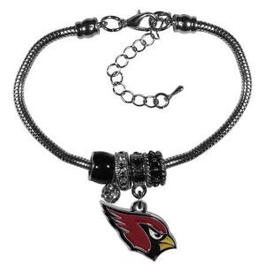 Siskiyou NFL Womens Arizona Cardinals Euro Bead Bracelet